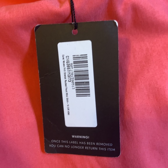 NWT PrettyLittleThing Coral Woven Frill Stretch Ruched Front Mini Skirt - Picture 7 of 7